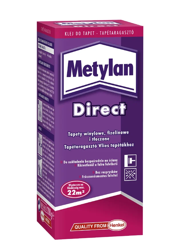 Klej do tapet flizelinowych Metylan Direct 200 g Henkel