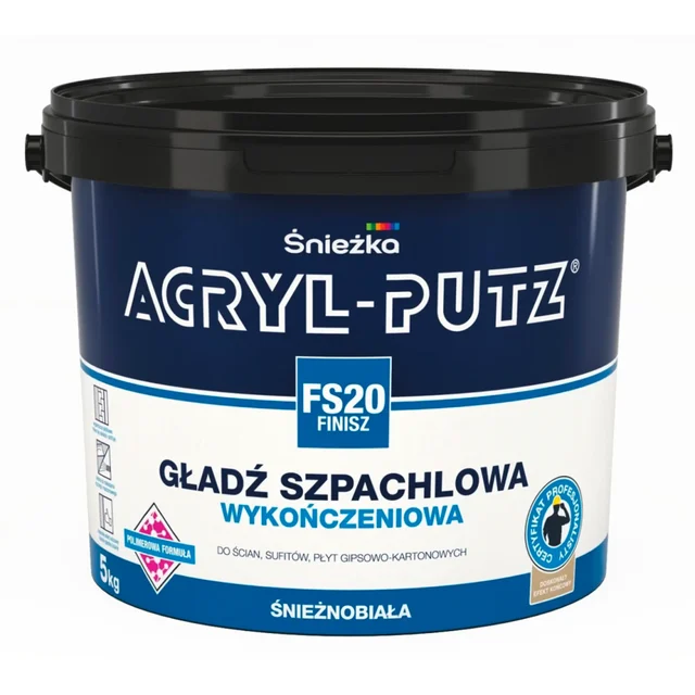 Gładź szpachlowa ACRYL-PUTZ FS20 FINISZ 5 kg ŚNIEŻKA