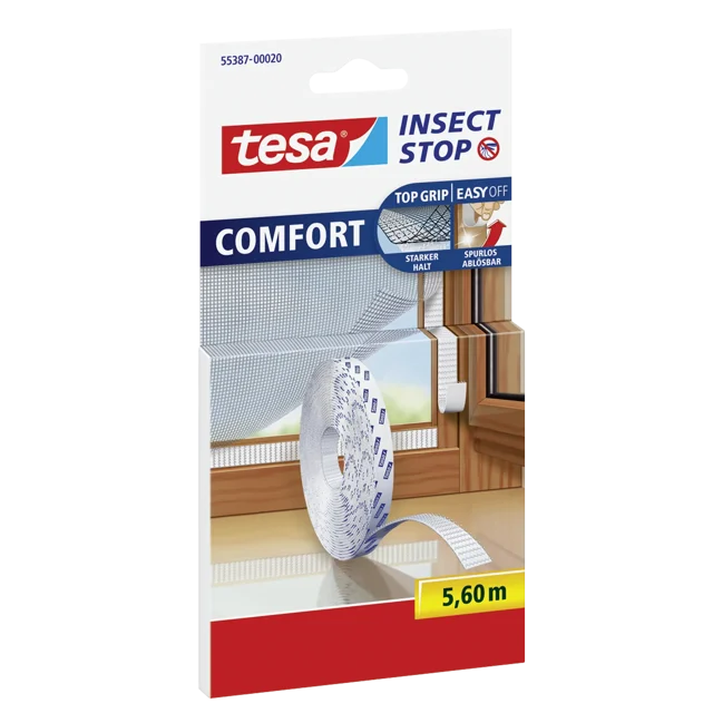 Rzep samoprzylepny do moskitier 5.6mbx10 mm Comfort Tesa