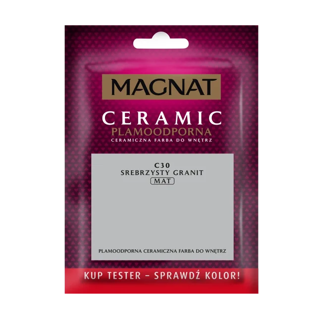 Tester farby Magnat Ceramic Srebrzysty granit 30 ml