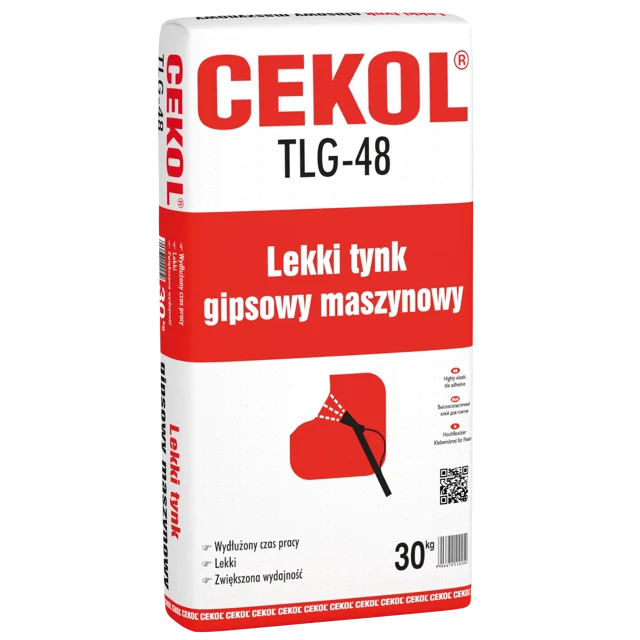 Tynk gipsowy maszynowy TLG-48 30 kg Cekol