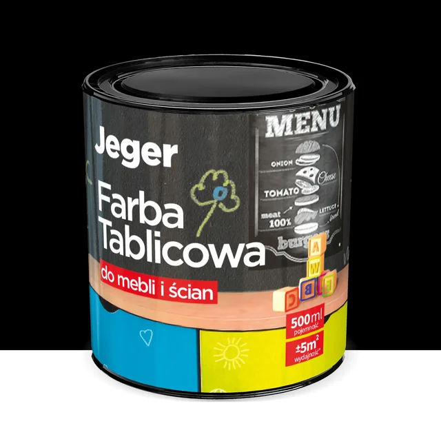 Farba tablicowa do mebli i ścian 0.5 l Czarna JEGER