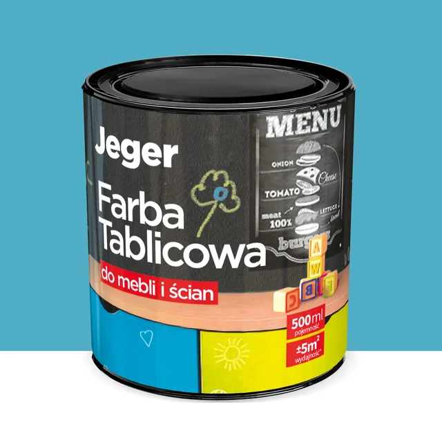 Farba tablicowa do mebli i ścian 0.5 l Turkus JEGER