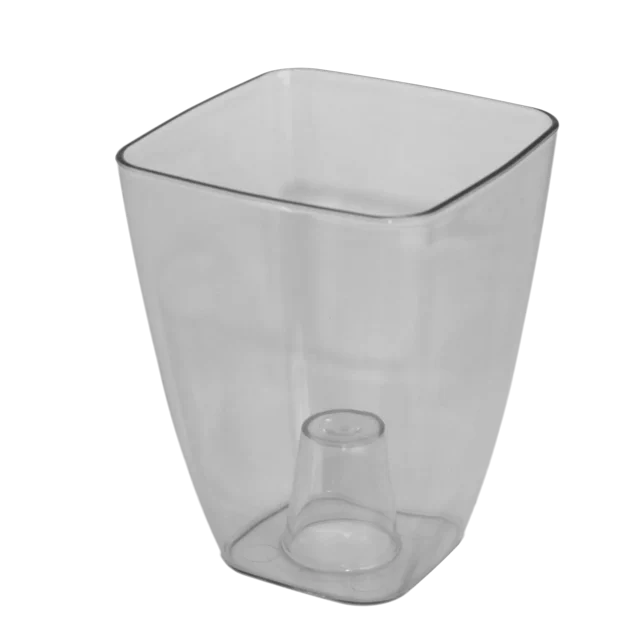 Osłonka doniczki plastikowa 13x13cm bezbarwna Form-plastic