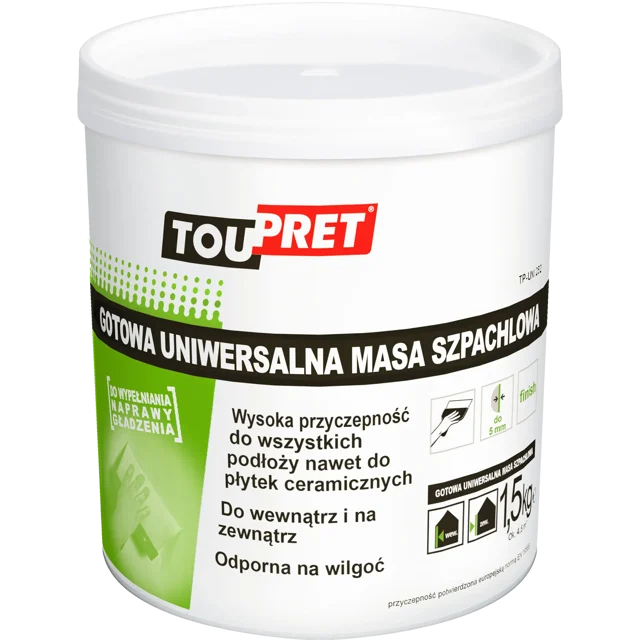 Masa szpachlowa UNIWERSALNA 1.5 kg TOUPRET