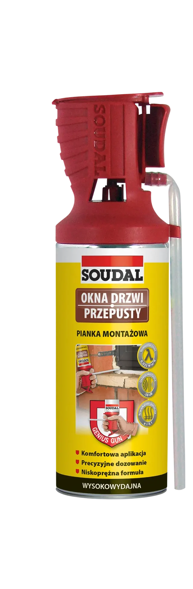 Piana montażowa OKNA, DRZWI, PRZEPUSTY 500 ml SOUDAL