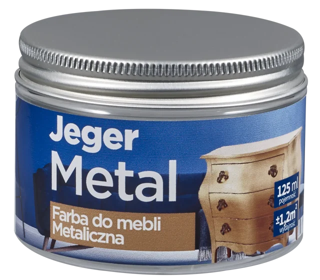 Farba do mebli METAL 125 ml Złoto Metaliczna JEGER