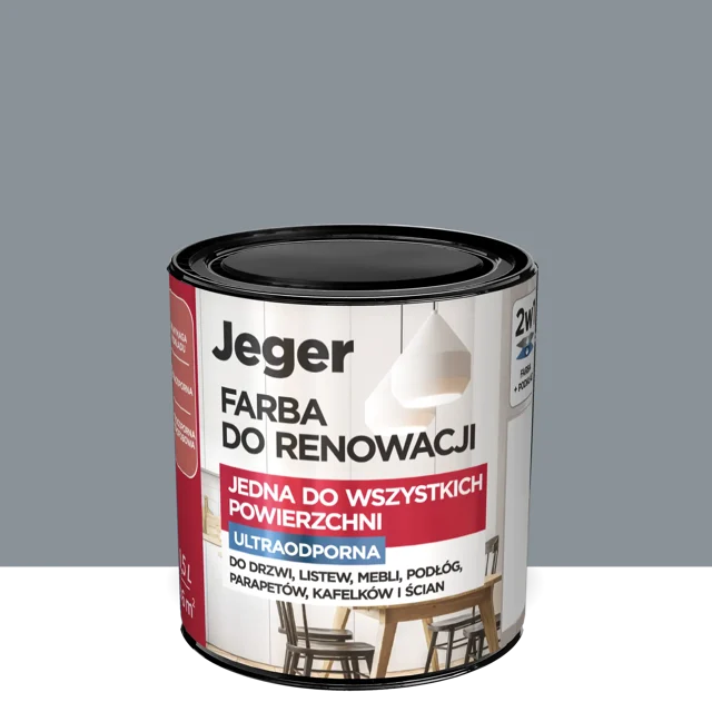 Farba do renowacji 0.5 l Ciemny stalowy JEGER