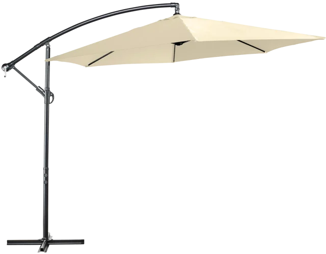 Parasol ogrodowy okrągły 300x250 cm beżowy