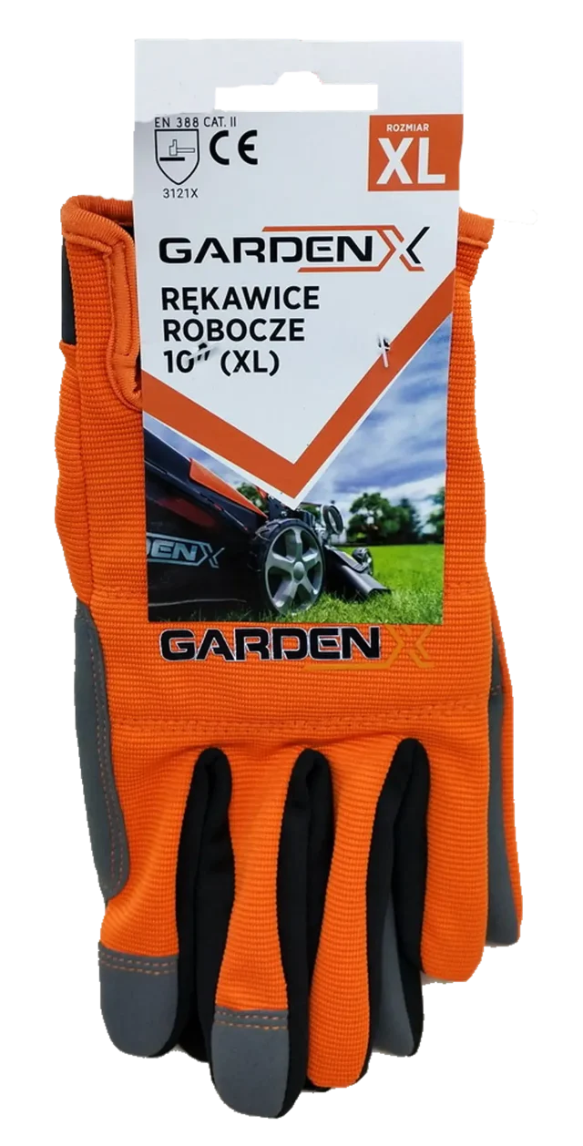 Rękawice robocze r.10 z zapięciem Gardenx