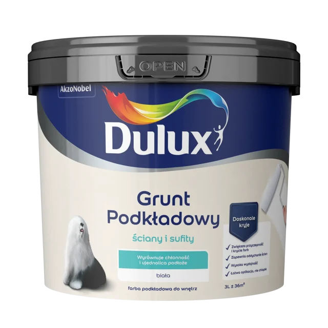 Grunt podkładowy 3 l biały DULUX