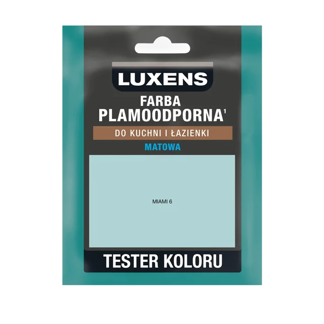 Tester farby Luxens Plamoodporna do kuchni i łazienki Miami 6 25 ml