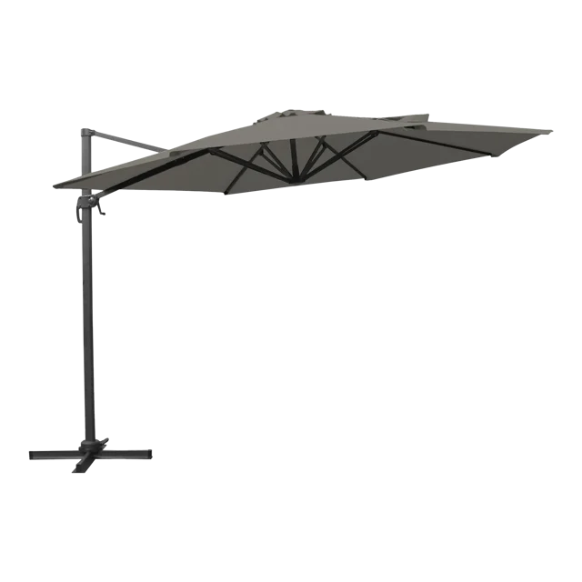 Parasol ogrodowy okrągły Kazuar 350x270 cm antracytowy