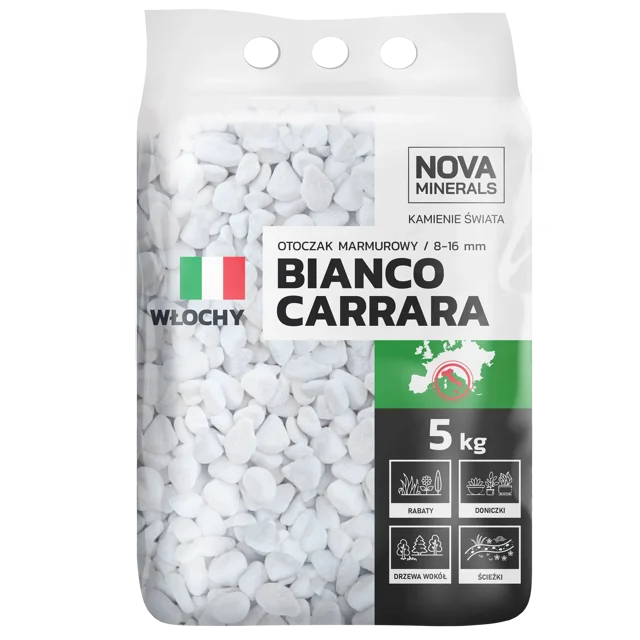 Otoczak Bianco carrara 8-16mm 5kg biały Nova minerals