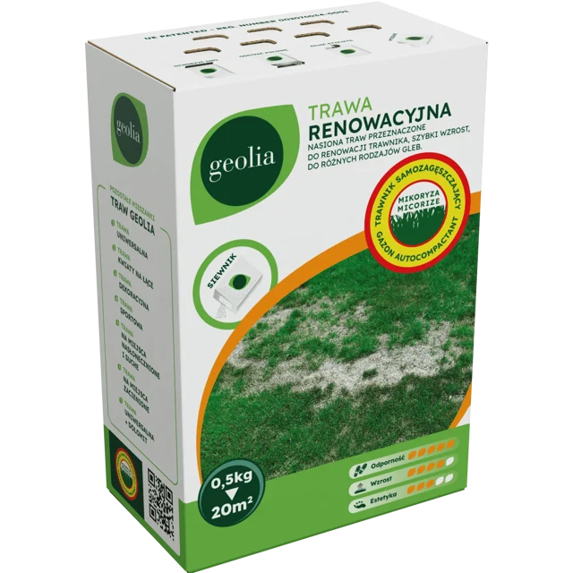 Nasiona trawy renowacyjnej + mikoryza 0.5kg Geolia