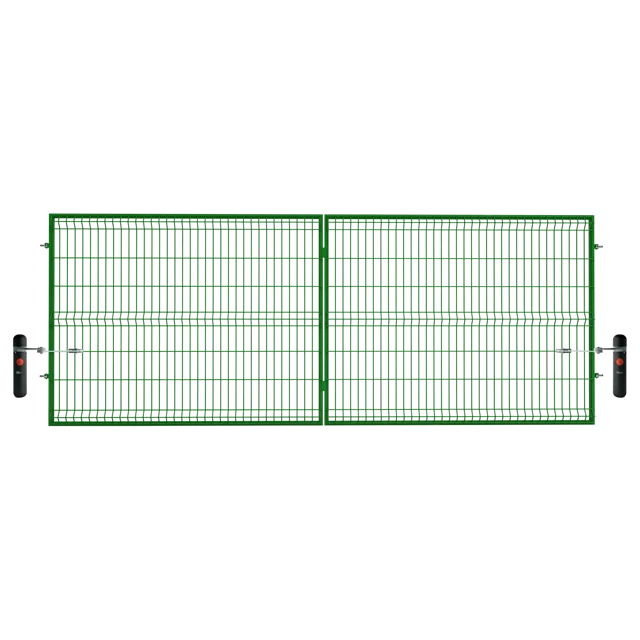 Brama dwuskrzydłowa Stark 3D 4x1,5 m automat zielona Polbram