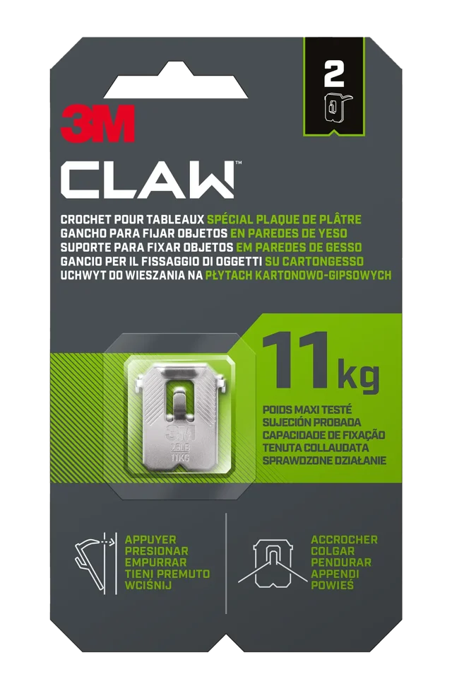 Uchwyt/haczyk do wieszania na płytach G/K Claw 11 kg 2 szt. 3M