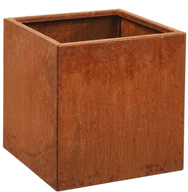 Donica stalowa Corten 33x33x33 cm rdzawa Forest Style