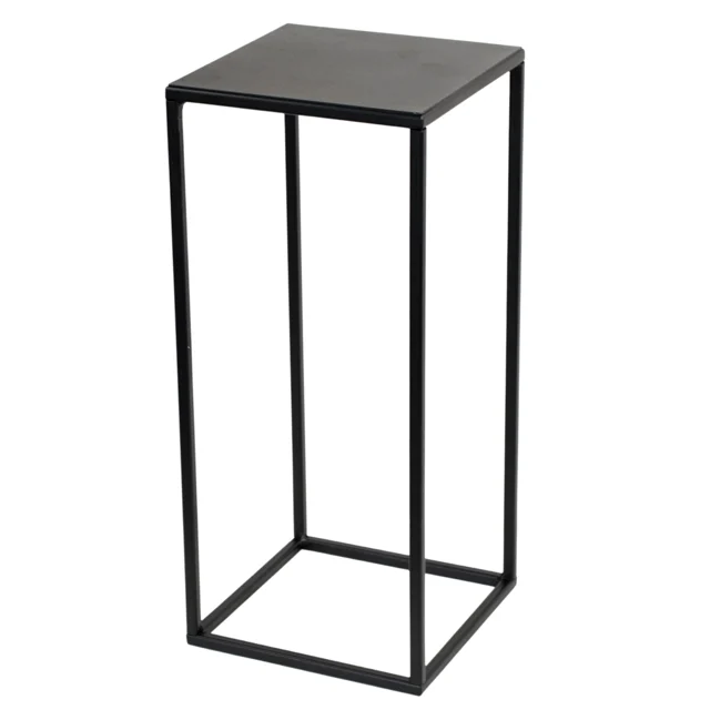 Kwietnik osłonka stojak Evron 19x19x47 cm czarny metalowy loft