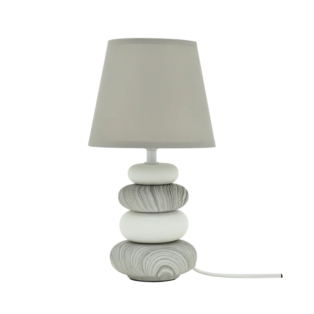 Lampa stołowa Navala szara E14 36 cm Inspire