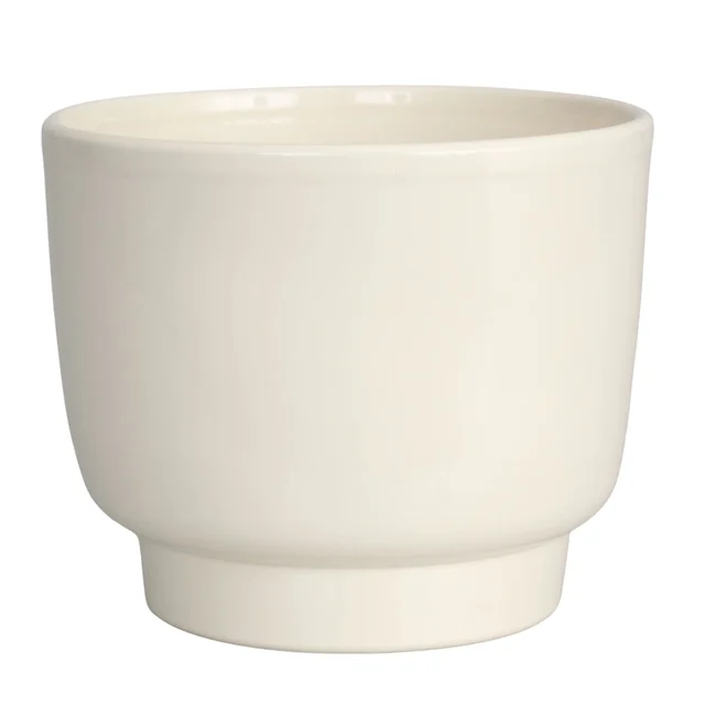 Osłonka doniczki ceramiczna Calm 15cm kremowa Cermax