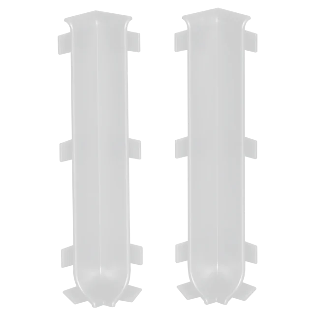 Zakończenie narozne wewnętrzne listwy cokołowej 100 mm Biały mat 2szt Cezar