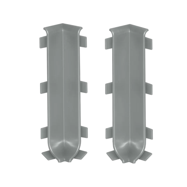 Zakończenie narożne wewnętrzne listwy cokołowej 80 mm 2szt Platyna Elpo Cezar
