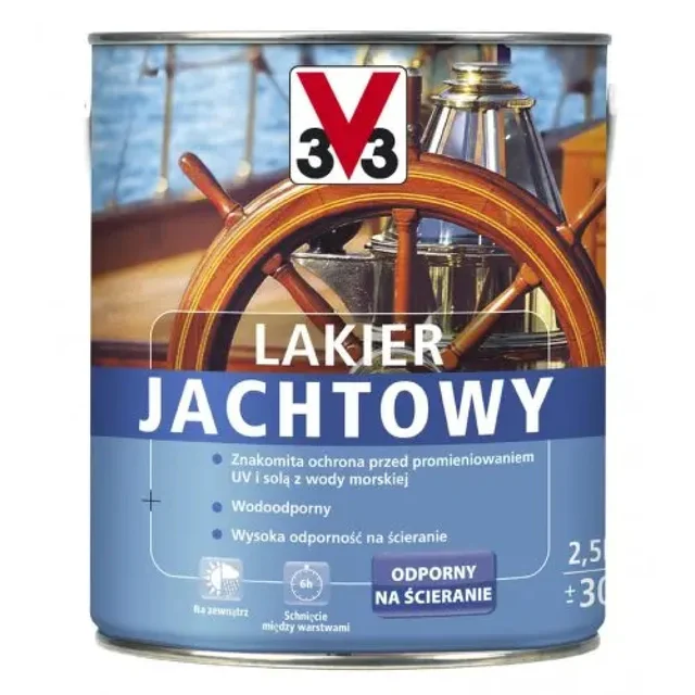 Lakier do drewna na zewnątrz JACHTOWY 0.75 l Bursztynowy V33