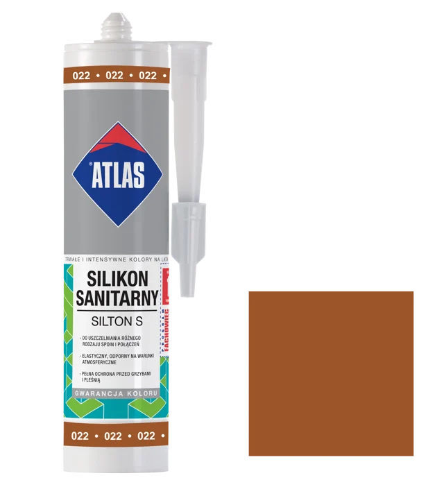 Silikon sanitarny  022 280 ml Orzechowy Atlas