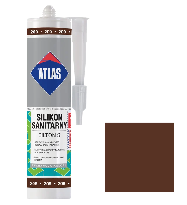 Silikon sanitarny  209 280 ml Kasztanowy Atlas