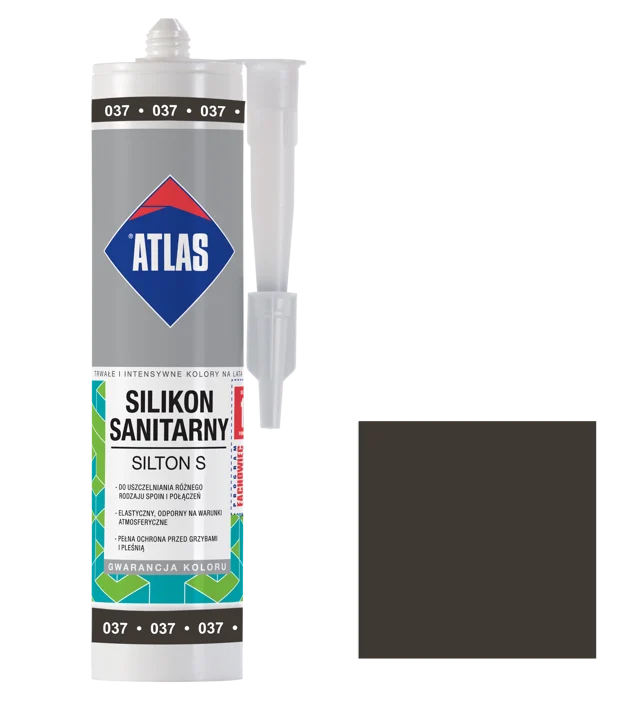 Silikon sanitarny  037 280 ml Grafitowy Atlas