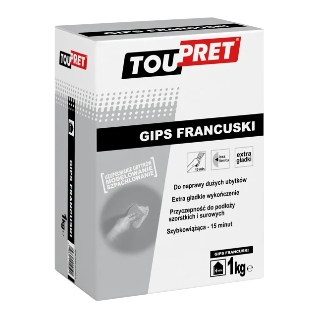 Gips szpachlowy francuski 1 kg Toupret