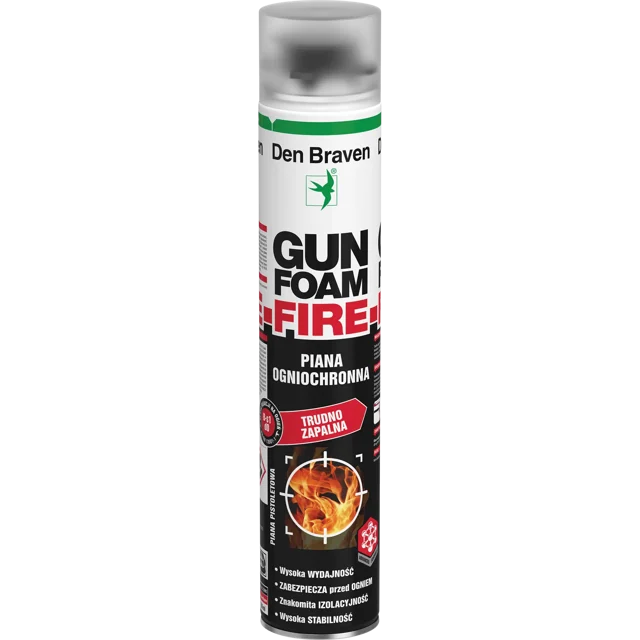 Piana montażowa GUNFOAM FIRE pistoletowa 750 ml DEN BRAVEN