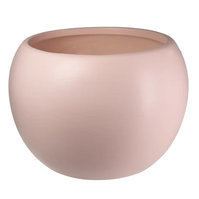 Osłonka doniczki ceramiczna Kula 13cm różowa