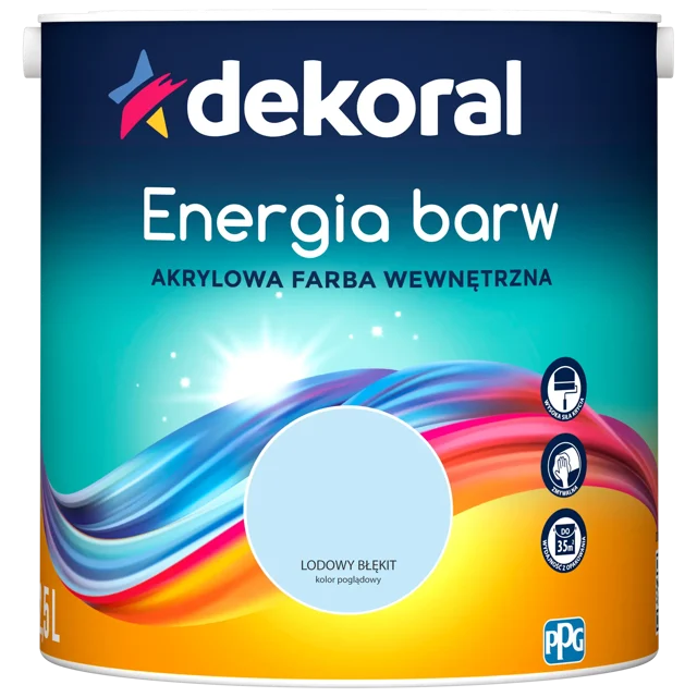 Farba Dekoral Energia barw Lodowy Błękit 2.5 l