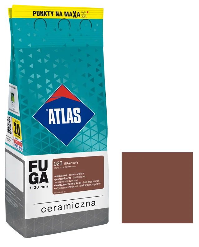 Fuga ceramiczna 023 brązowy 2 kg Atlas