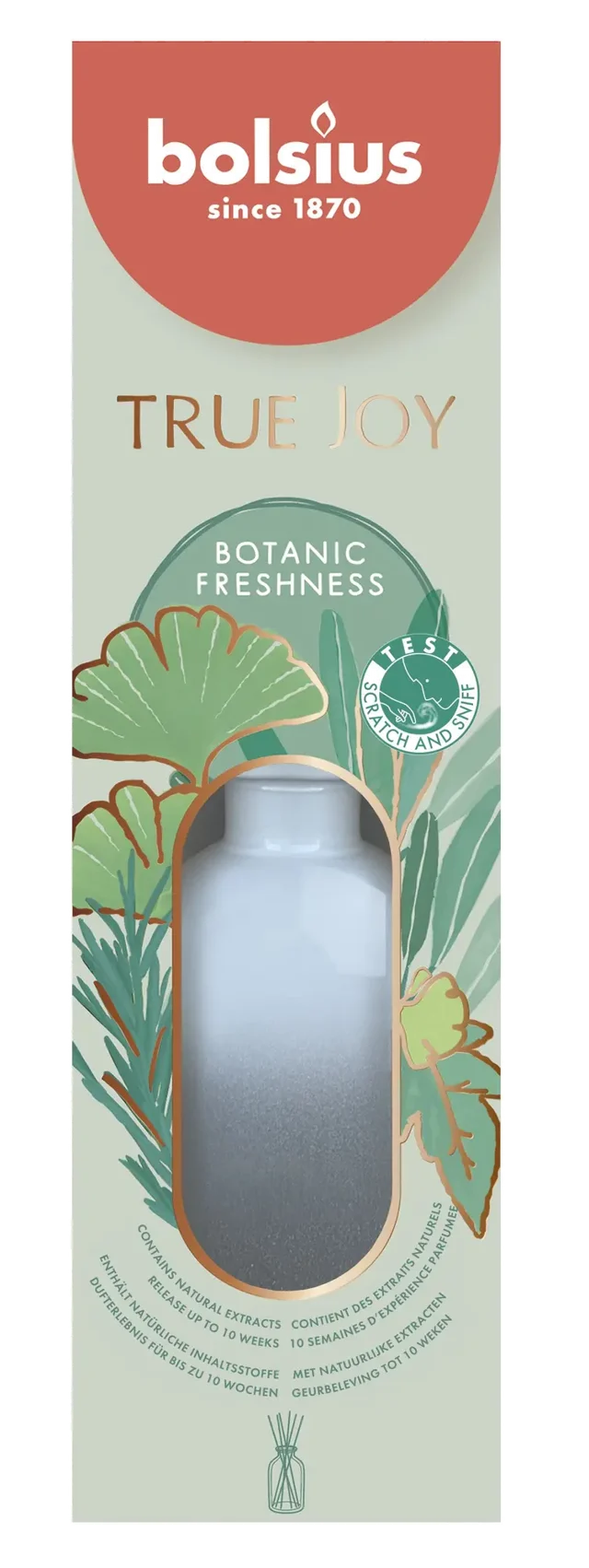 Dyfuzor zapachowy Botanic Freshness roślinne nuty 80 ml Bolsius