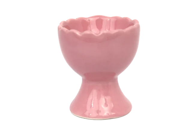 Podstawka pod jajko na miękko 6.5 cm różowy ceramiczny