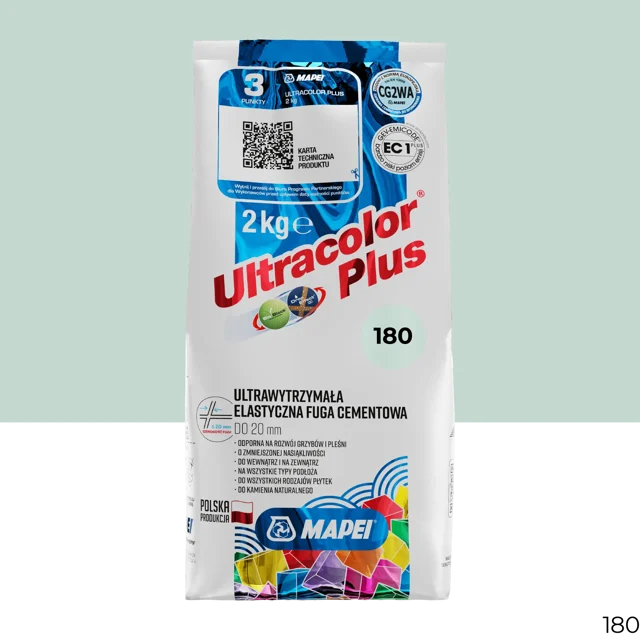 Fuga cementowa Ultracolor 180 miętowy 2 kg Mapei