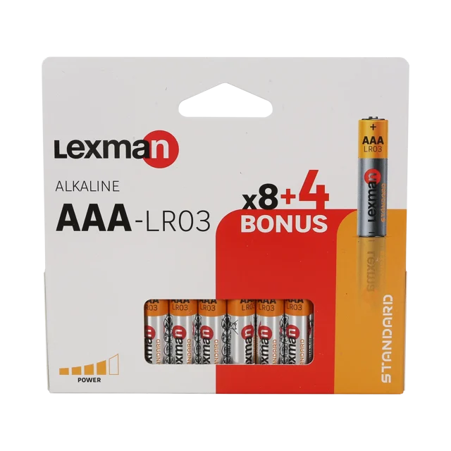 Bateria alkaliczna LR3/AAA 12 SZT. LEXMAN