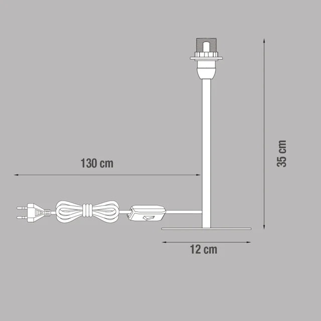 Podstawa lampy stołowej Ceres biała E14 Inspire